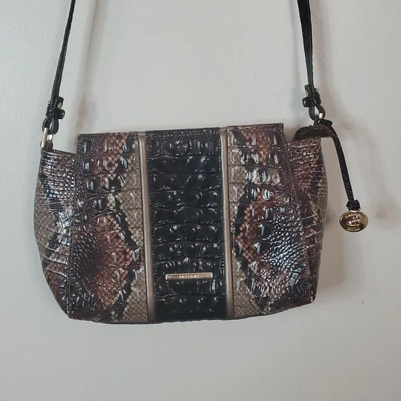 Brahmin Hillary Luminary Embossed Crossbody Snakeskin - Picture 5 of 16
